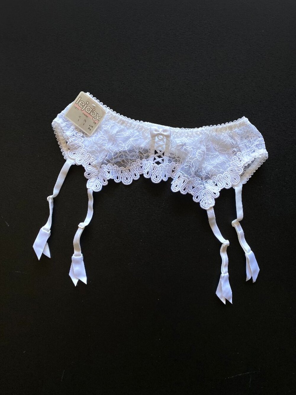 Maison Lejaby Lace Garter Belt Suspender Adjustable Belt For Stockings Size 4